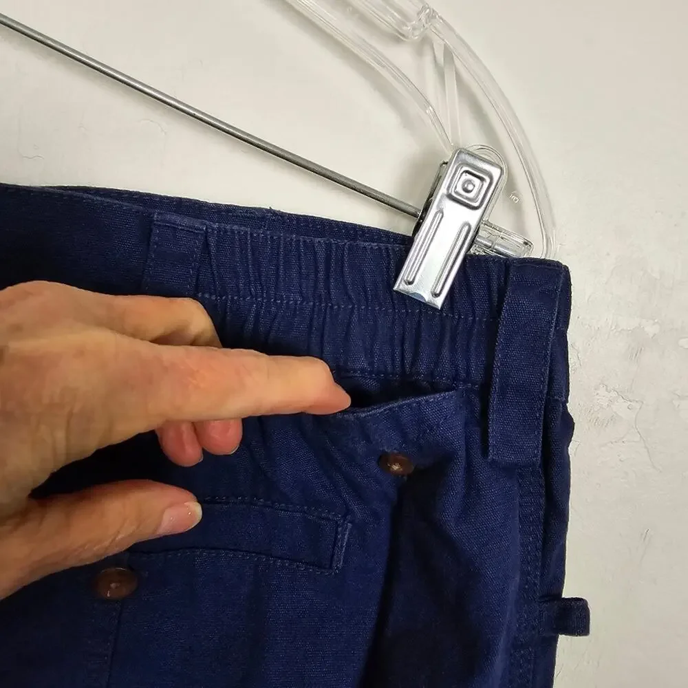 The Territory Ahead Men’s Navy Canvas Shorts XXL Cotton Flat Front Hiking Golf